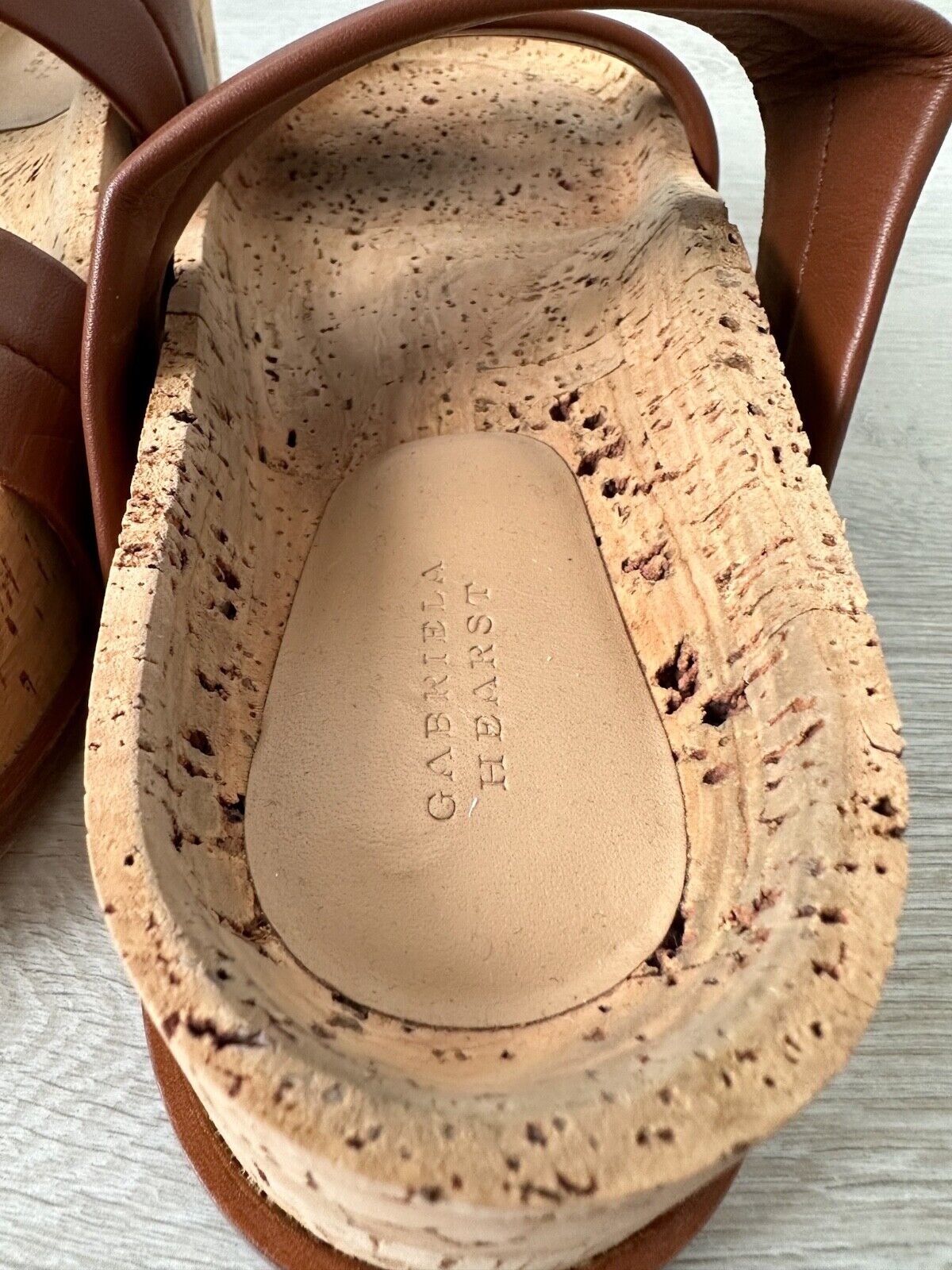 Gabriela Hearst Striker Leather Sandals Summer Chic Cognac Brown - House Of Huntington