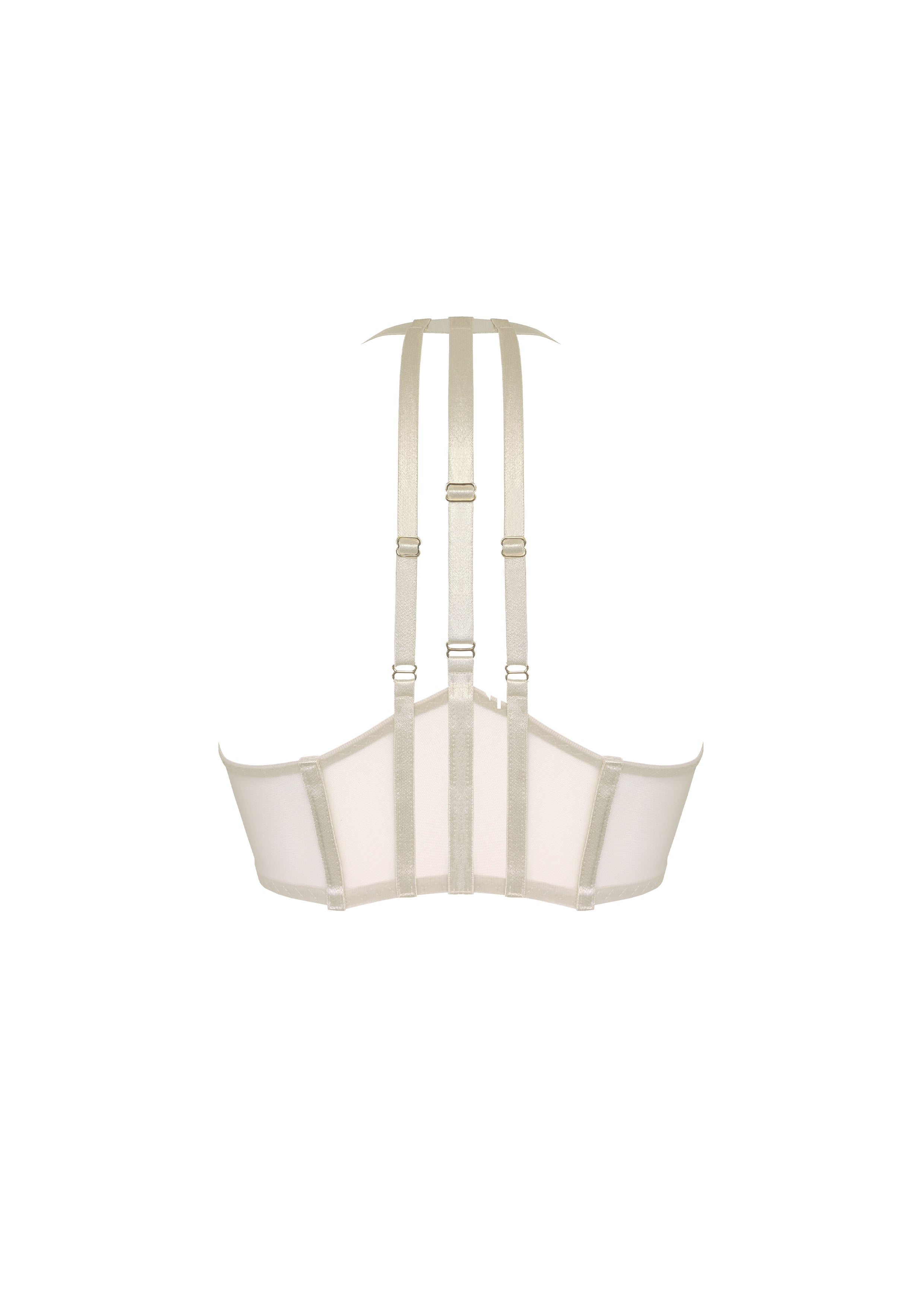 Bordelle Signature Art Deco Cream Wireless Soft Cup Mesh Wrap Bra - House Of Huntington