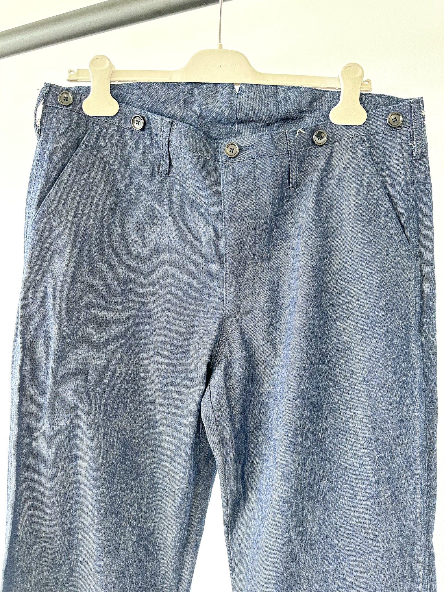 Adjustable Costume Japan Indigo Japanese Denim Fabric Trousers - House Of Huntington