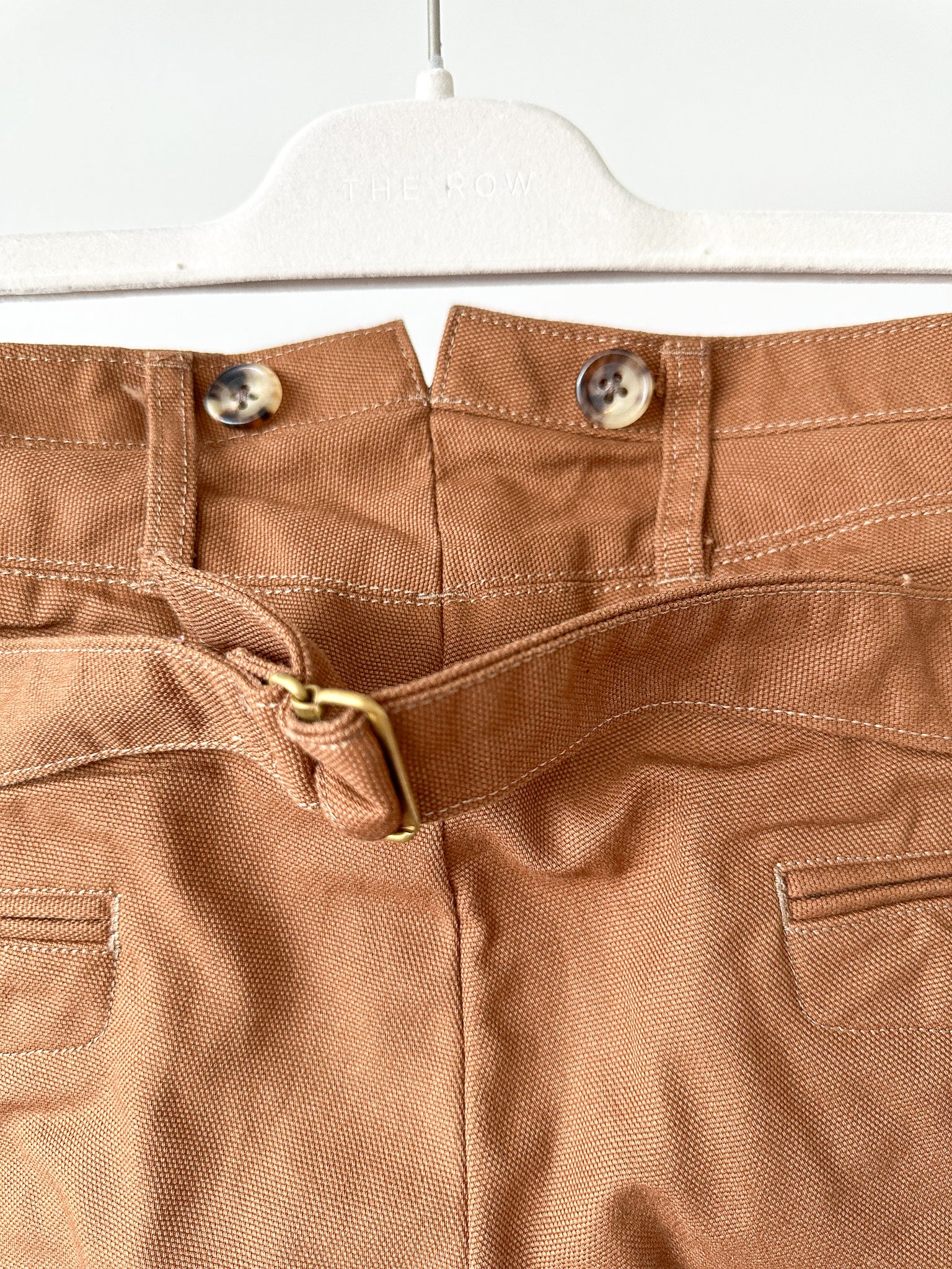 Adjustable Costume Japan Cotton Canvas Brown Trousers - House Of Huntington