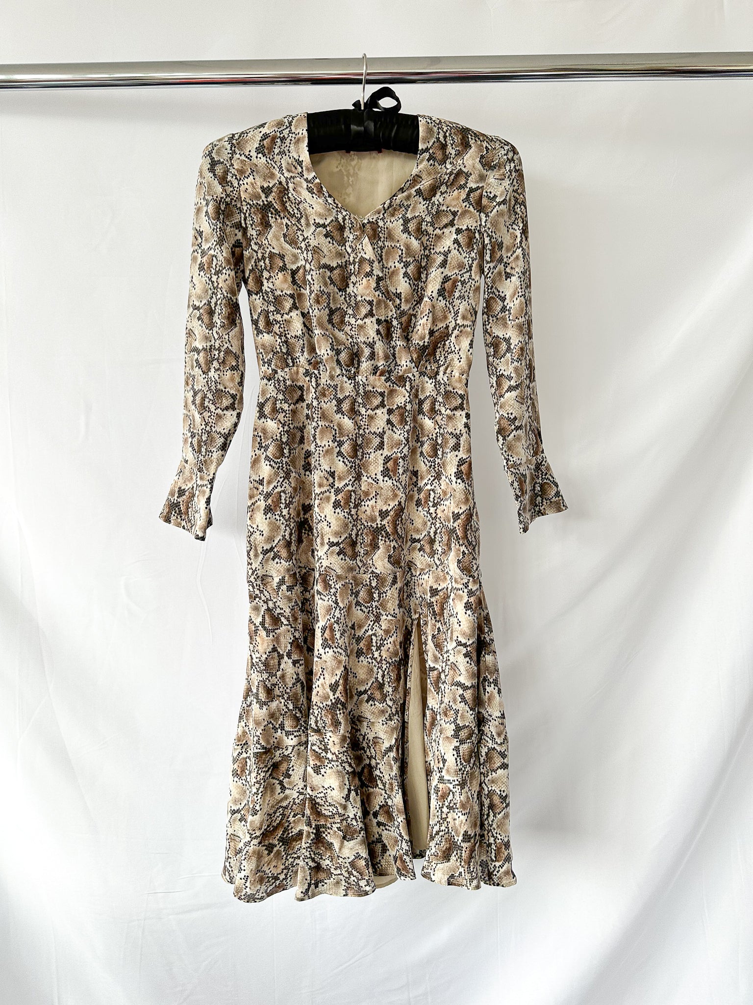altuzarra dress Altuzarra Snake Print Martha Long Sleeve Dress