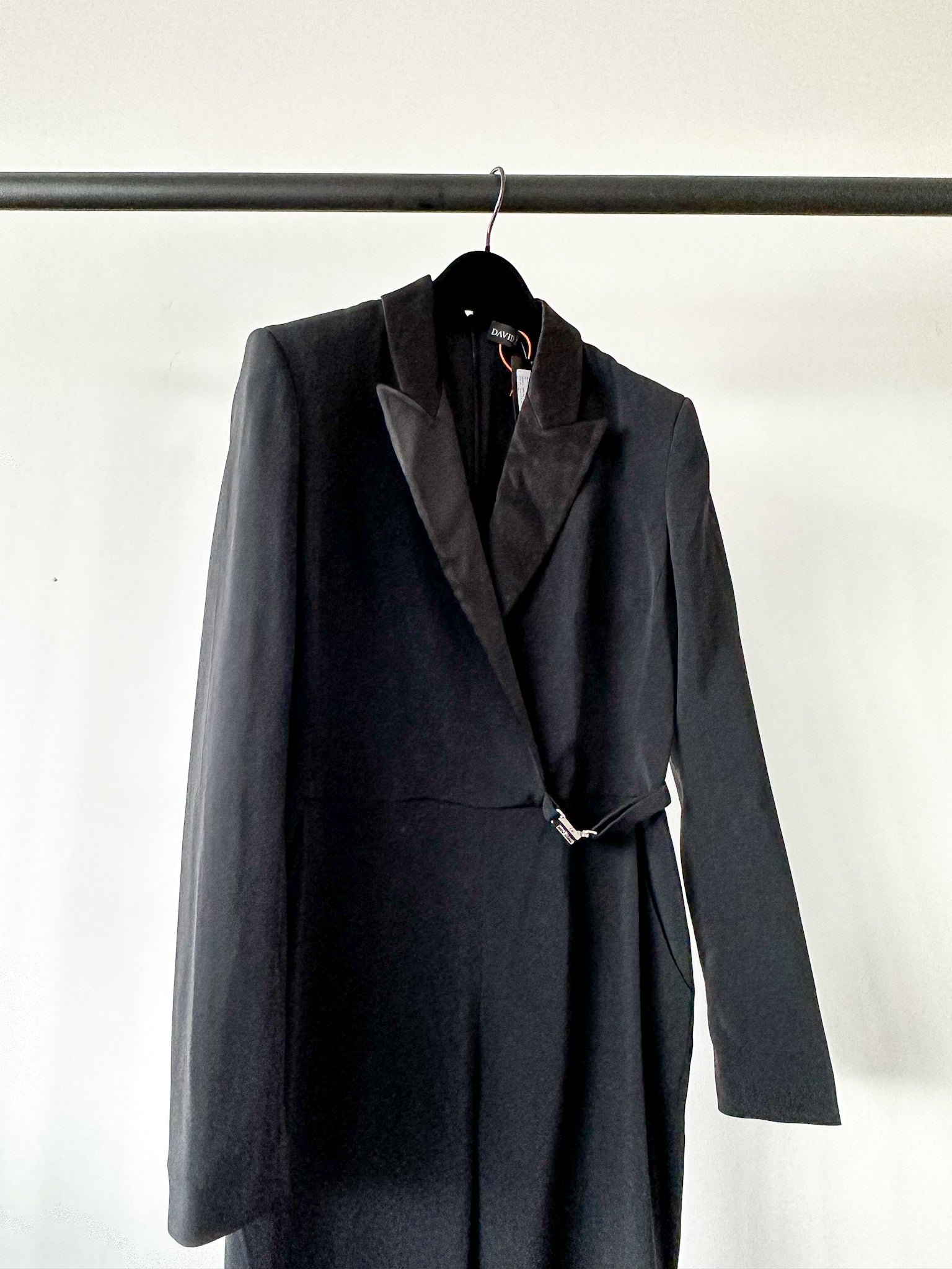 David Koma Black Tuxedo Straight-Leg Jumpsuit - House Of Huntington