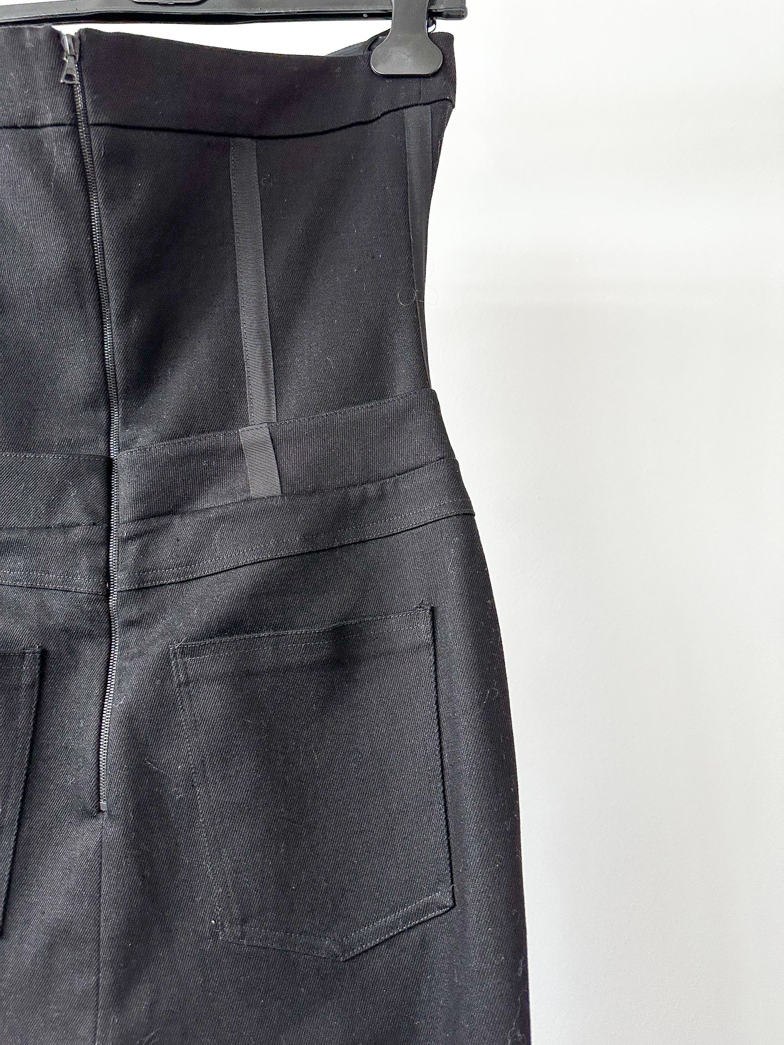 David Koma Black Branded Button-Up Western Denim Canvas Jumpsuit - House Of Huntington