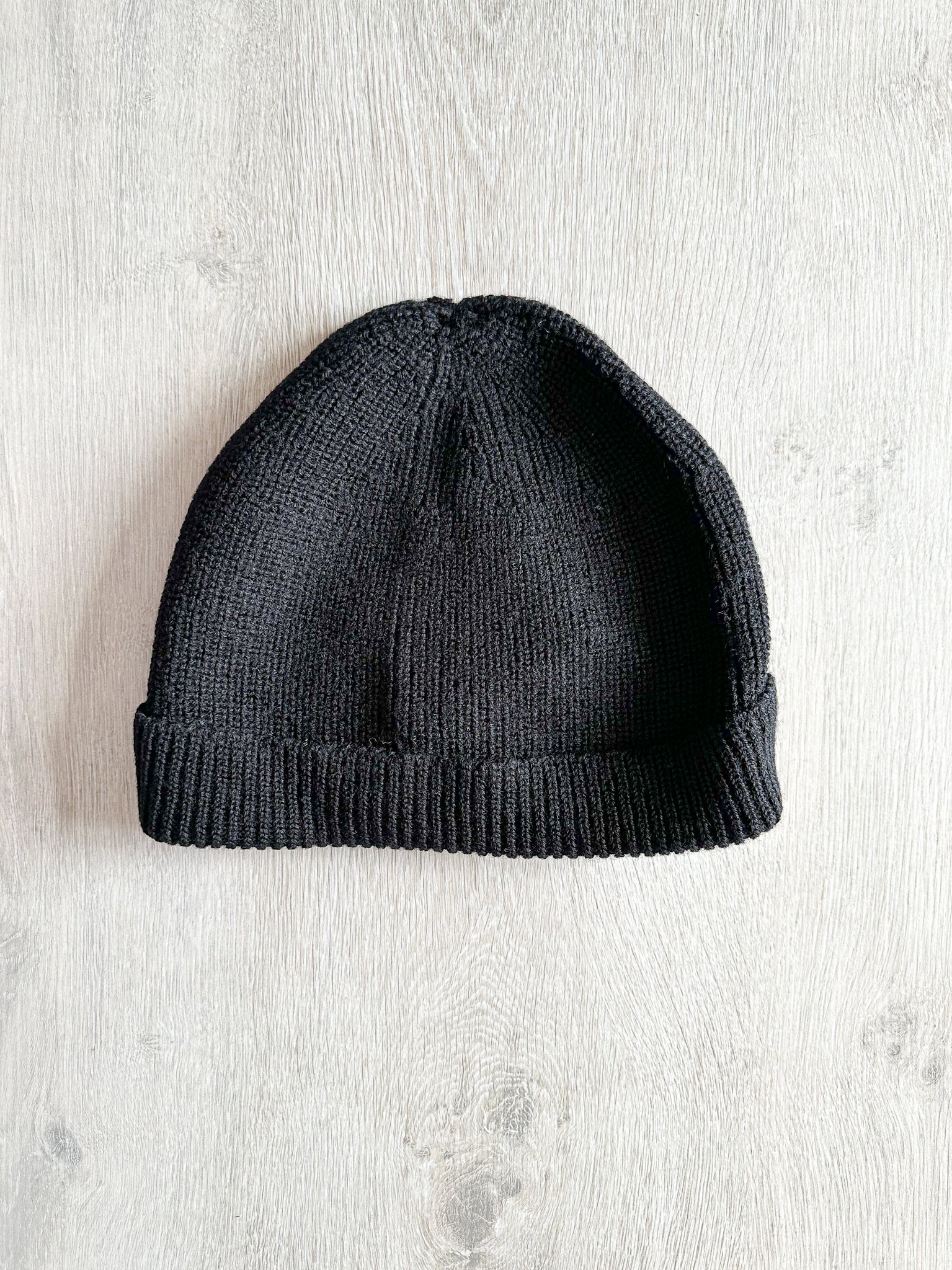 NigeI Cabourn Broad Arrow Wool Beanie Hat - Black