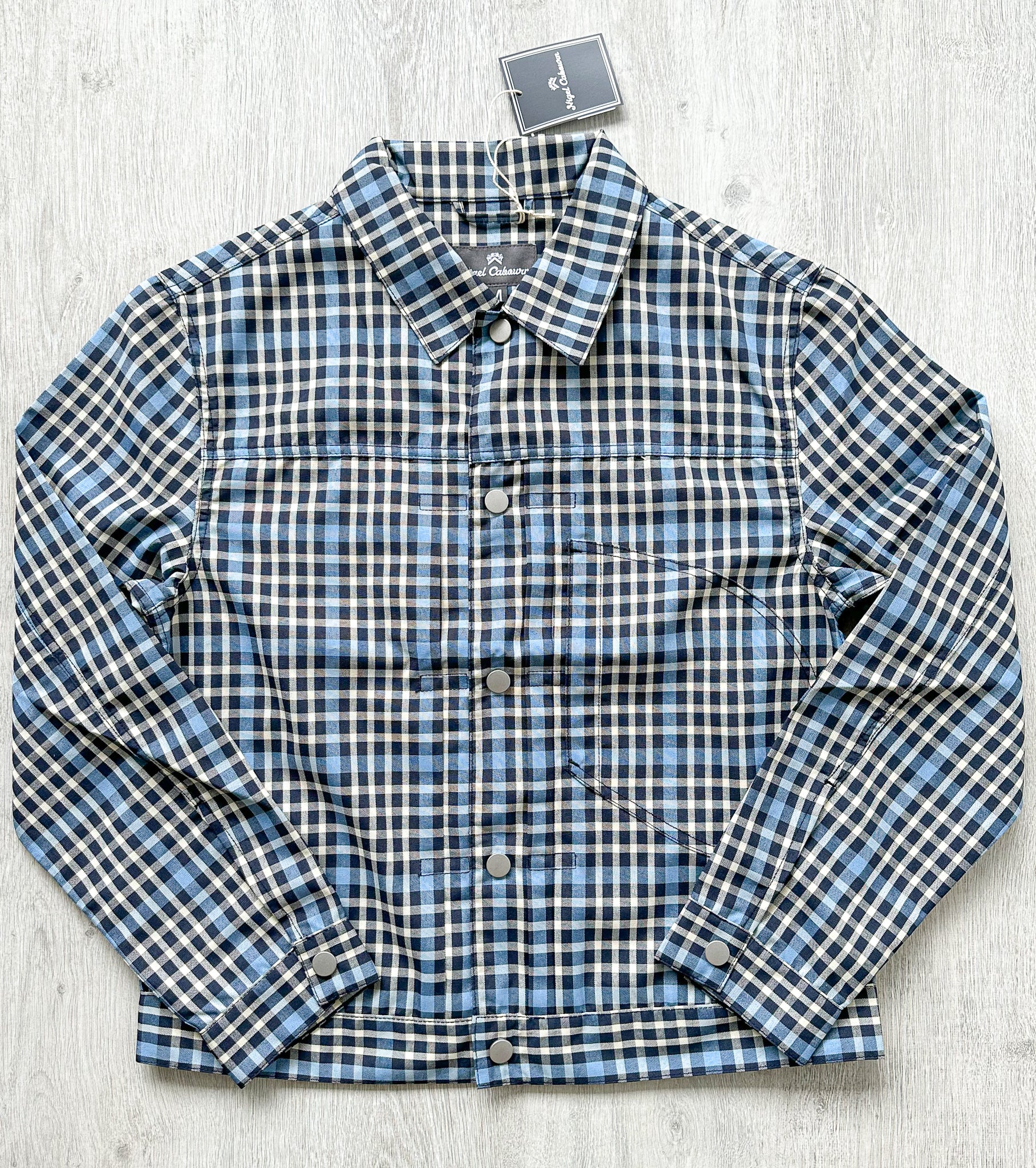 Nigel Cabourn Japanese S Type 1 Jacket Blue Checked - House Of Huntington