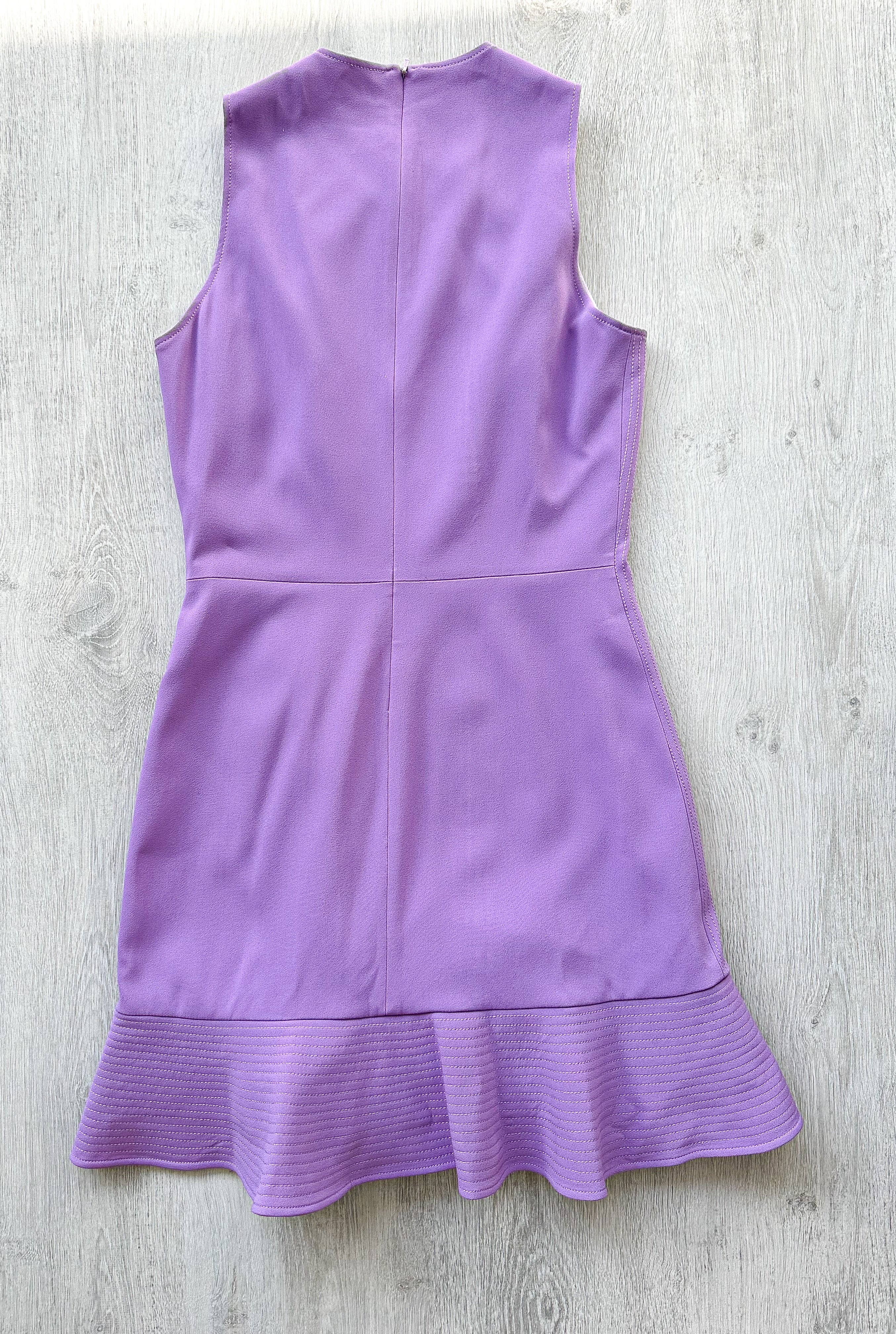DAVID KOMA Purple Sleeveless Pleat Hem Dress - House Of Huntington