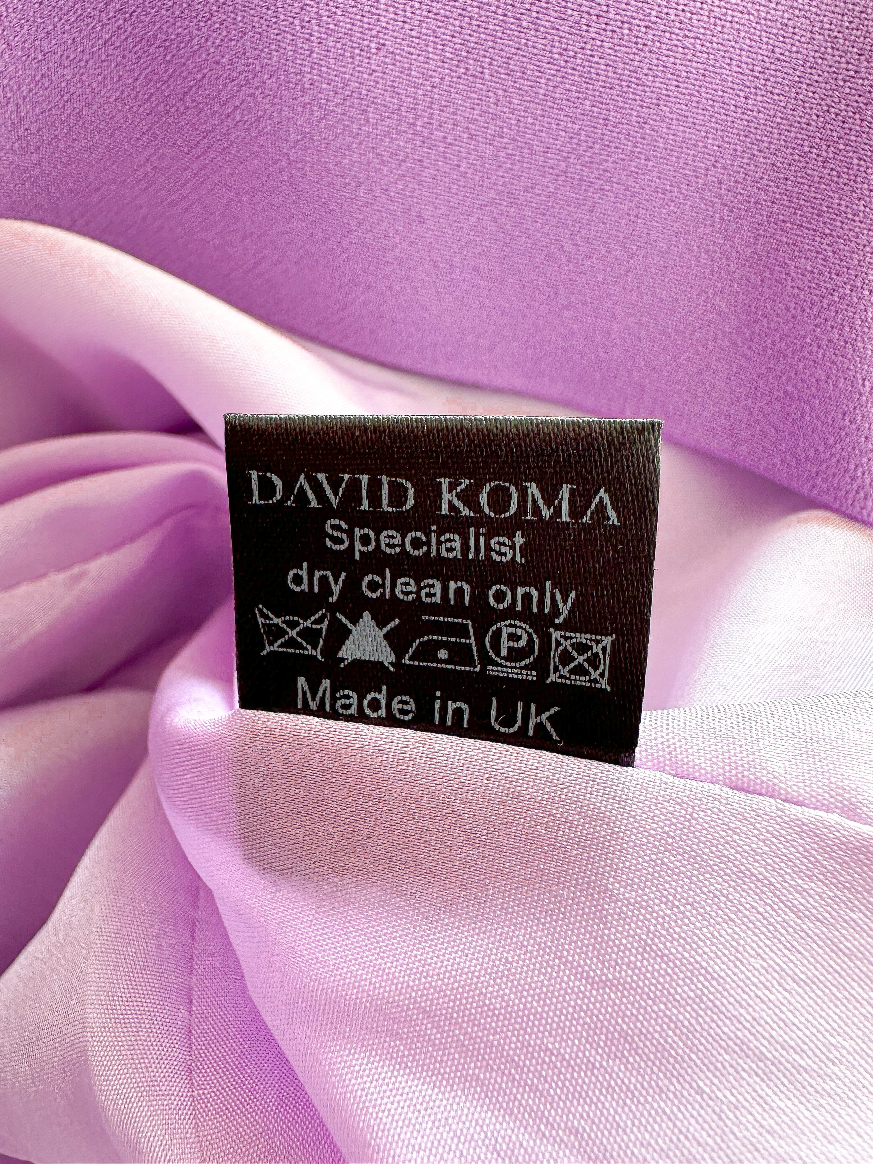 DAVID KOMA Purple Sleeveless Pleat Hem Dress - House Of Huntington