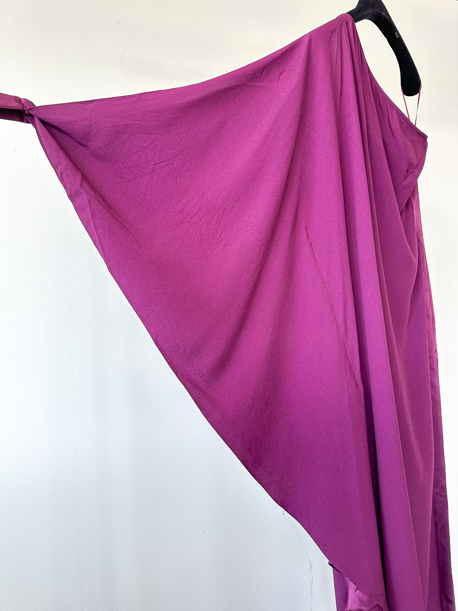 Taller Marmo Purple One Shoulder Ruffle Detail Dress - House Of Huntington