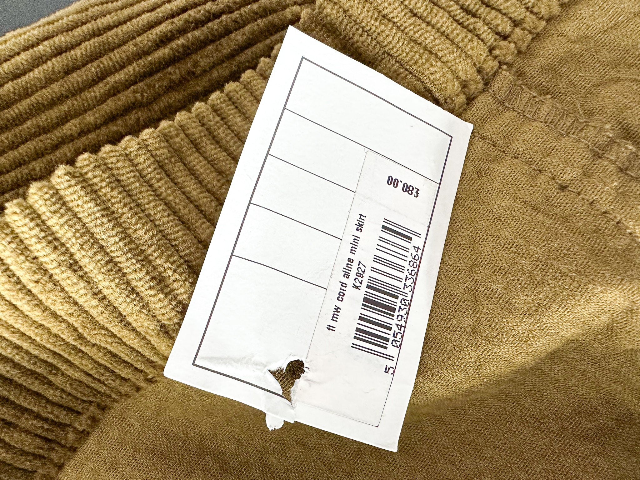 Madewell Corduroy Brown Autumnal Pocket Front A-Line Mini Skirt - House Of Huntington