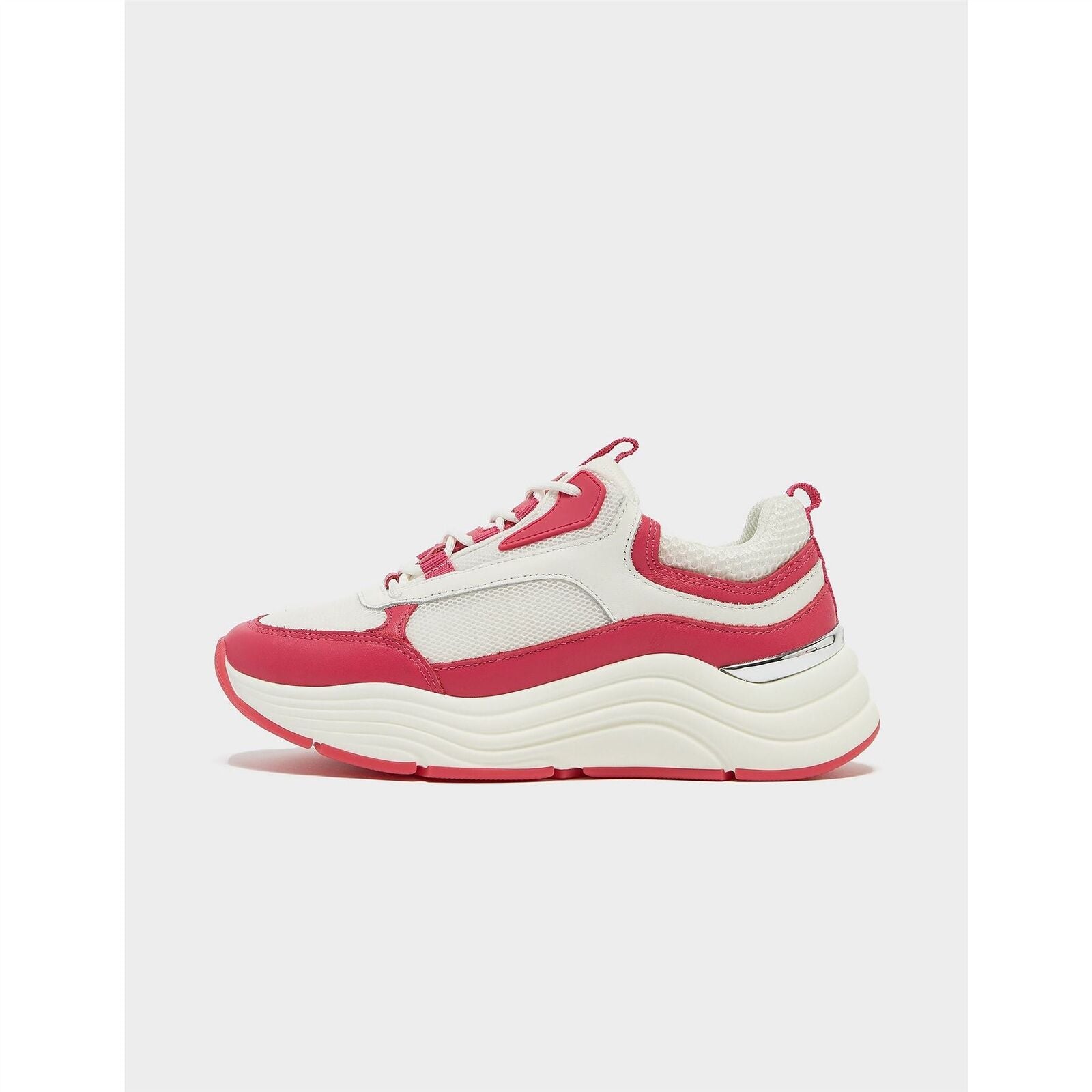 Mallet Cyrus White Fuchsia Womens Sneakers Trainers - House Of Huntington