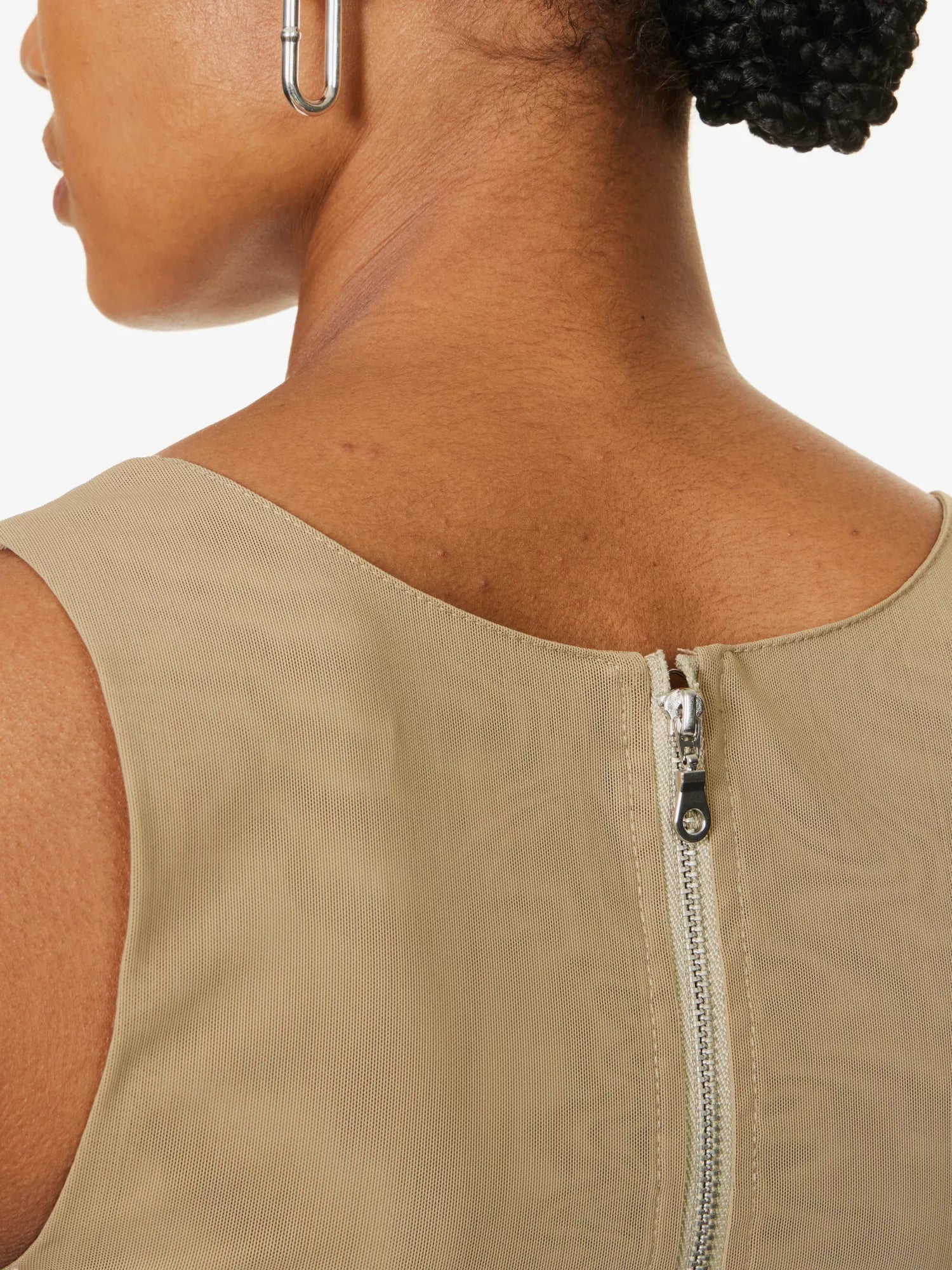 MIAOU Campbell Textured Stretch-Woven Beige Corset Top - House Of Huntington