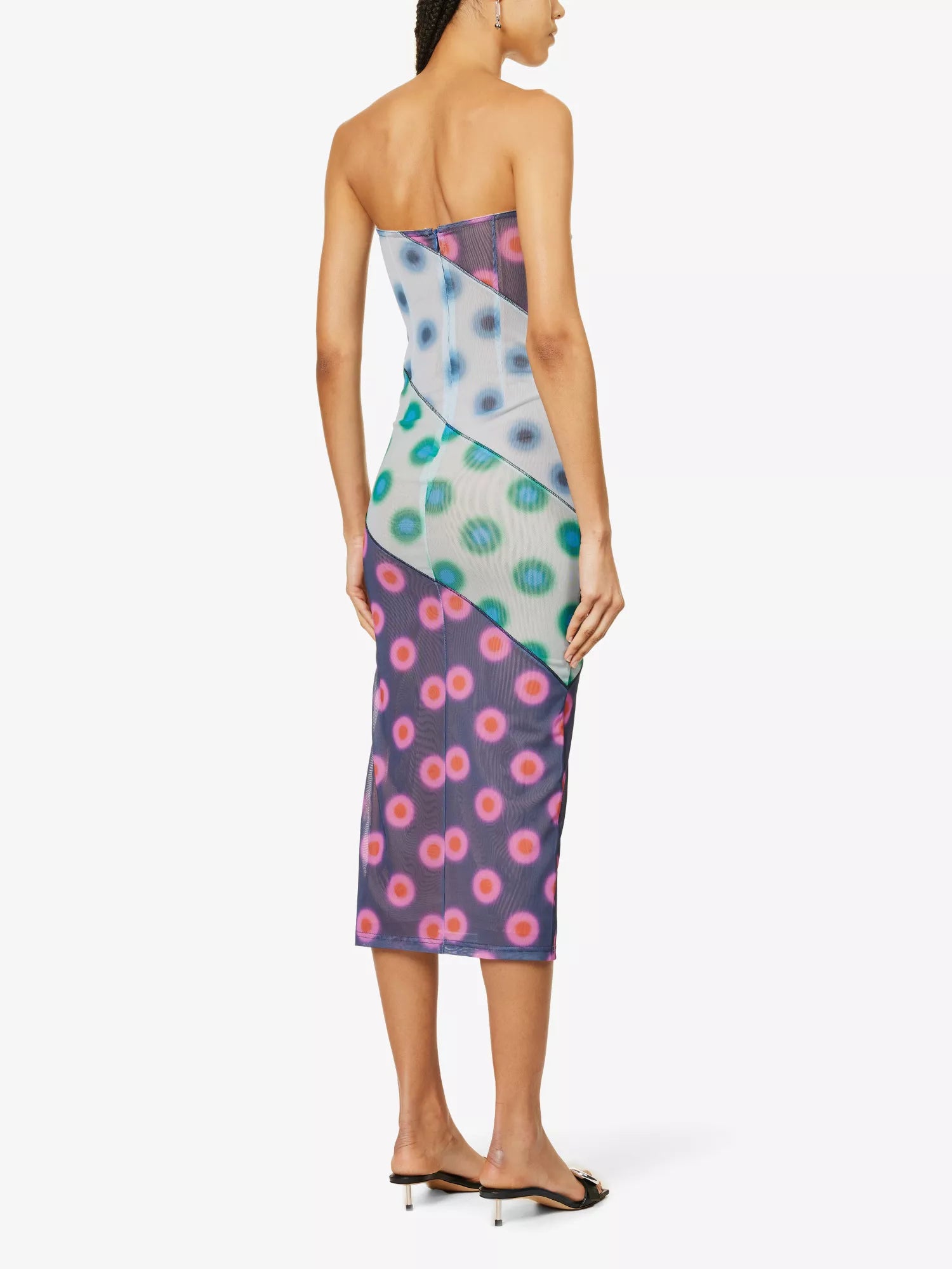 MIAOU Circle Dot Print Patchwork Midi Dress - House Of Huntington