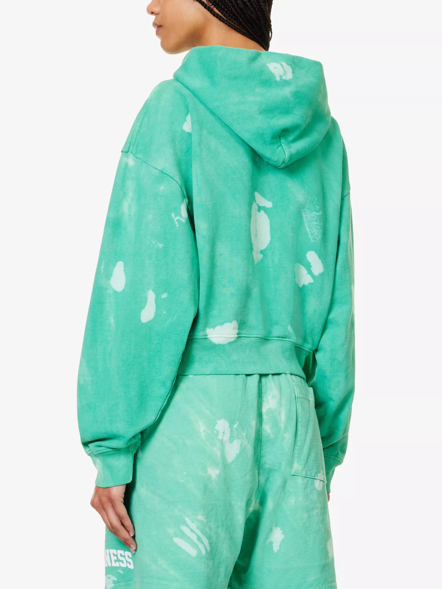 SPORTY & RICH Serif Tie Dye Cotton Jersey Hoody - House Of Huntington
