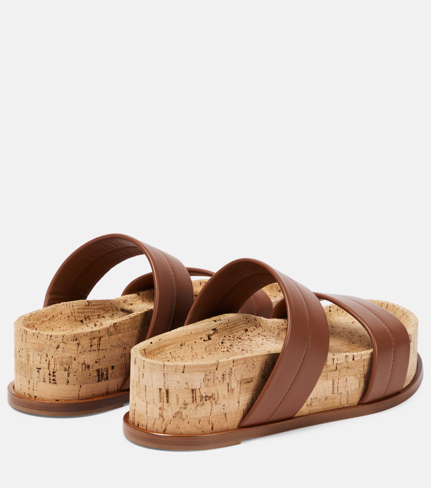 Gabriela Hearst Striker Leather Sandals Summer Chic Cognac Brown - House Of Huntington