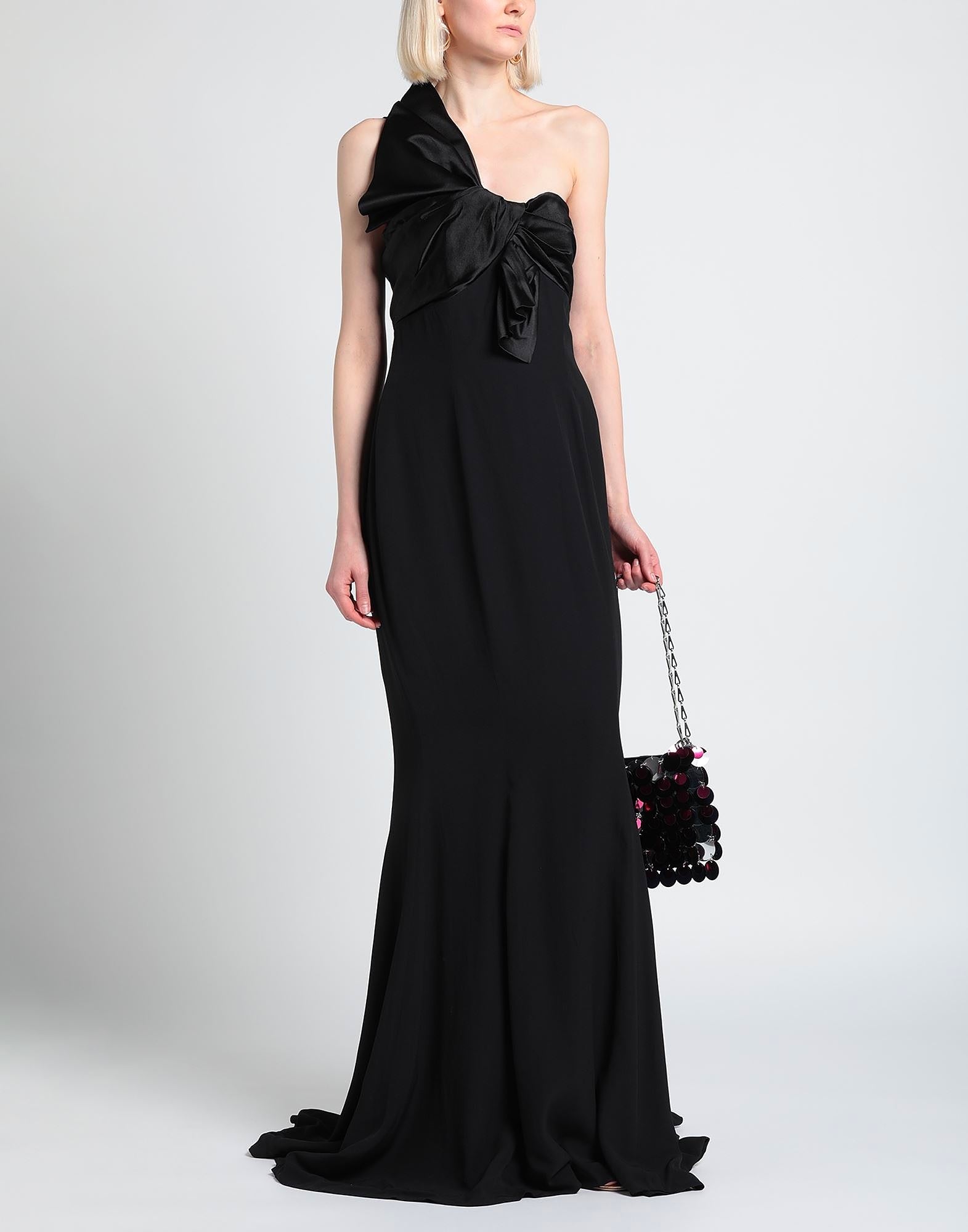 alexandre vauthier black dress $2375 ALEXANDRE VAUTHIER Women's Black Off-Shoulder Long Dress Size 42