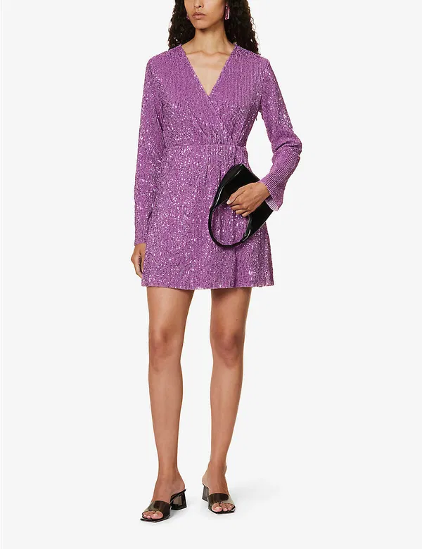 stine goya pink sequin dress Stine Goya Heidi Sequinned Minidress In Pink - 61% Off