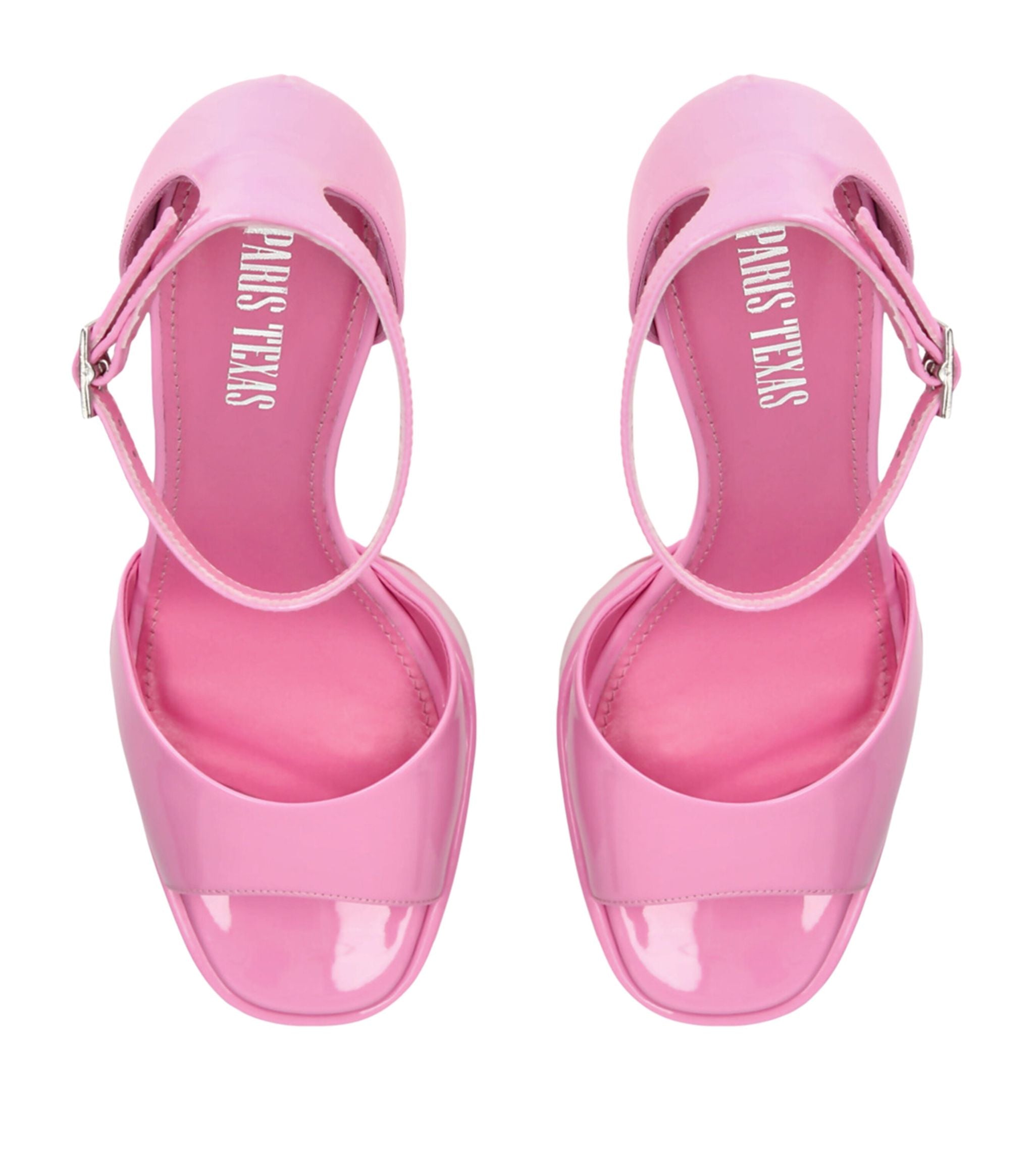 PARIS TEXAS Pink Tatiana Patent Leather Platform 130mm High Heels - House Of Huntington