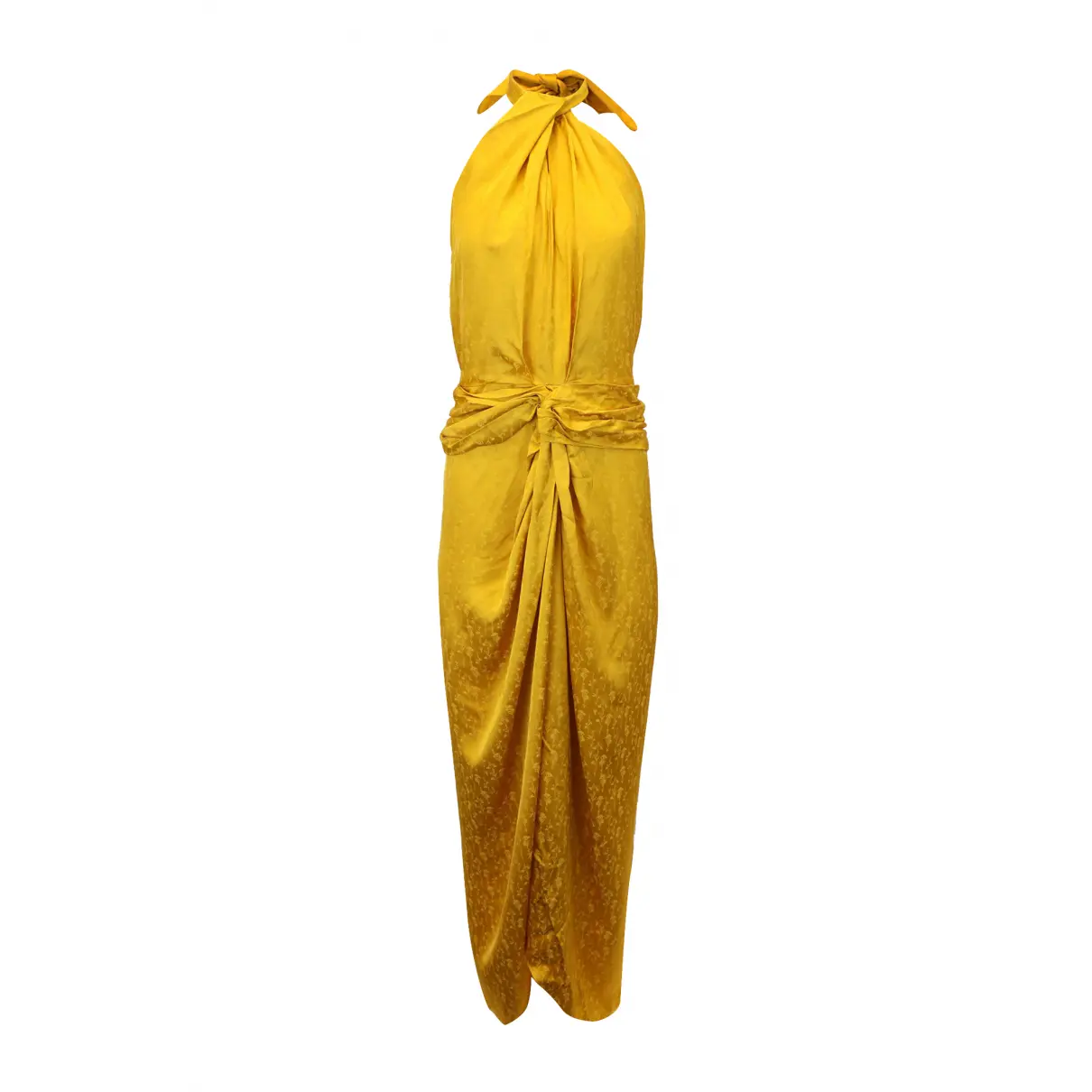 JOHANNA ORTIZ Vastness Of The Sea Marigold Halterneck Dress - House Of Huntington