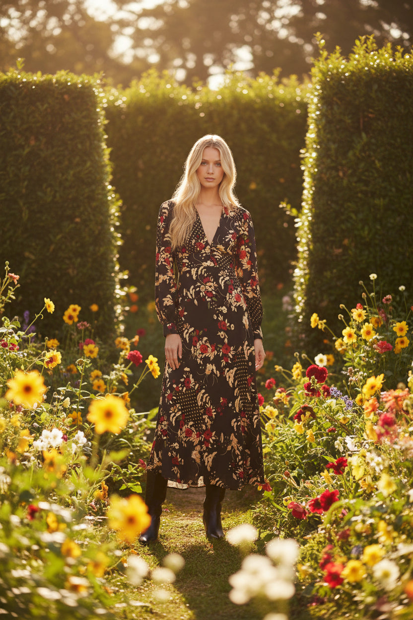 rixo london dress Rixo London Black Trula Floral-Print Maxi Dress