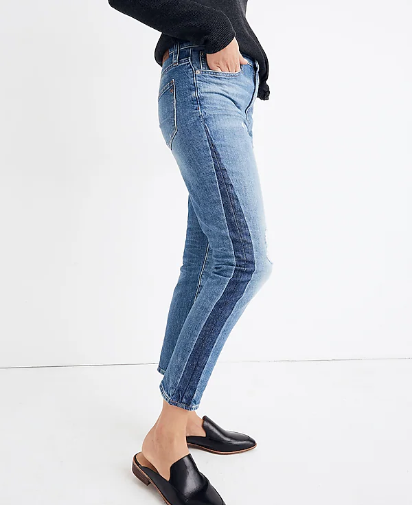 Madewell High-Rise Slim Raebrook Wash Boyjean Relaxed Leg Denim Jeans - House Of Huntington