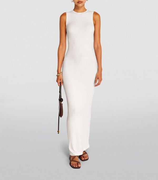 Skims Soft Lounge White Ribbed Knit Sleeveless Dress House Of Huntington Skims Soft Lounge White Ribbed Knit Sleeveless Dress House Of Huntington