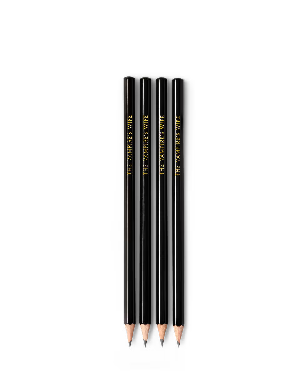 The Vampire's Wife Branded Set Of Black Pencils Vampire Things By Susie Cave - House Of Huntington