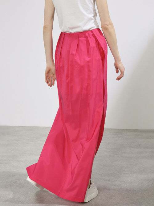 RAEY Gathered-Waist Side-Slit Taffeta Maxi Skirt - House Of Huntington