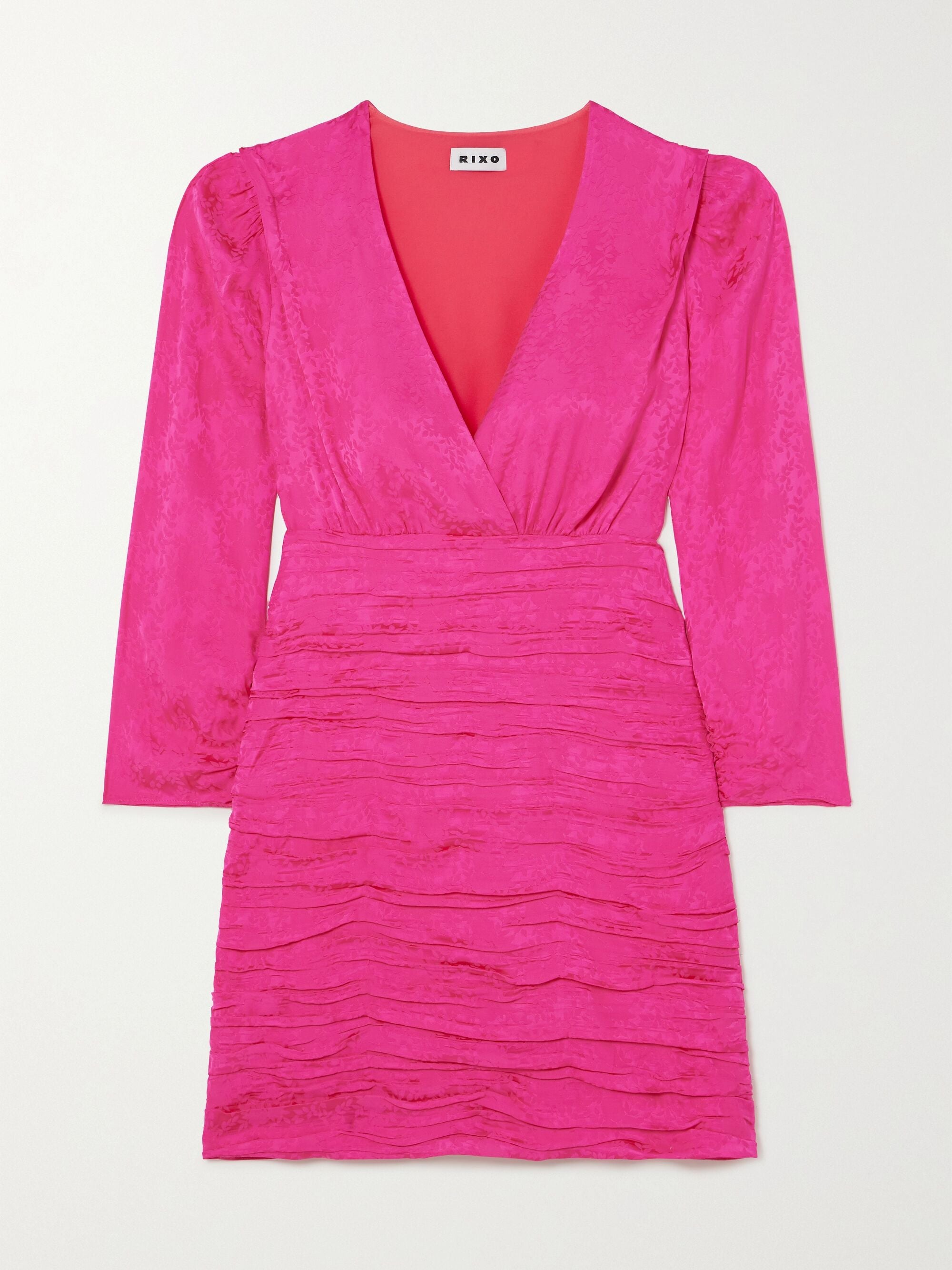 pink rixo dress Loralyn Silk Midi Dress in Kimmie Floral Pink