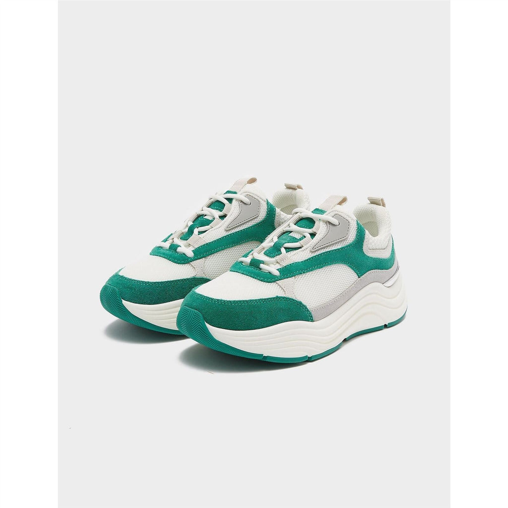 Mallet Cyrus White Jade Green Womens Sneakers Trainers