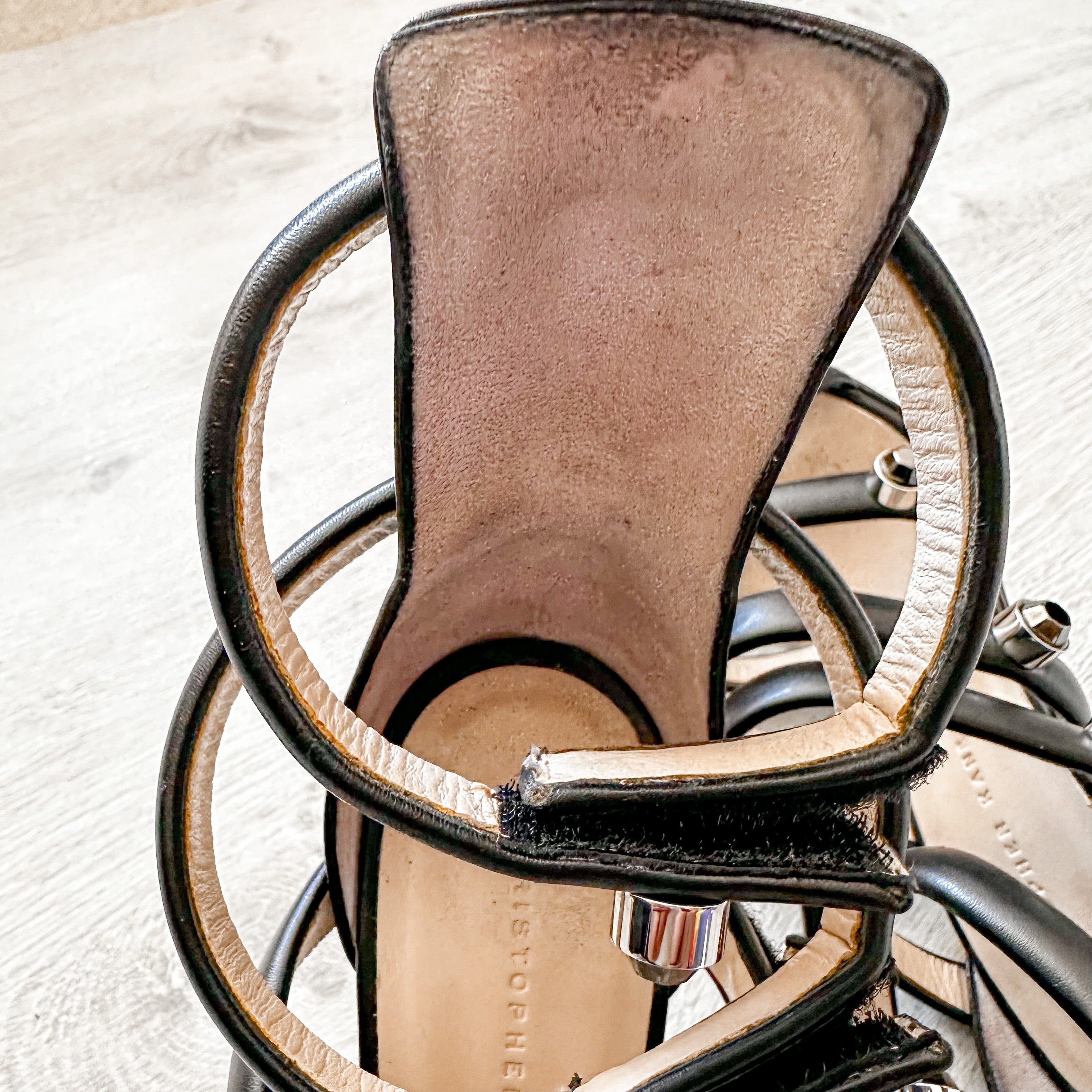 Christopher Kane Spiral Strappy Embellished High Heels - House Of Huntington