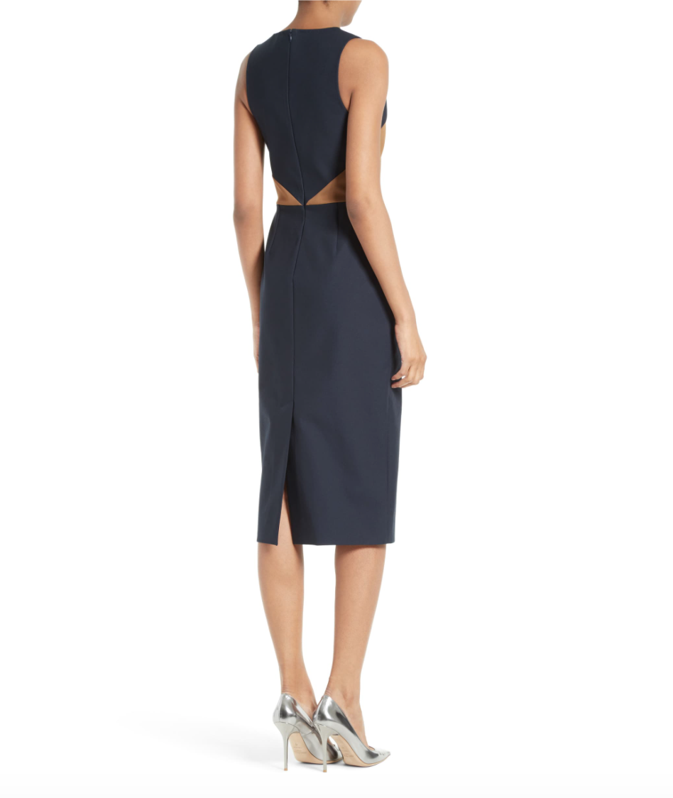 Diane Von Furstenberg DVF Tailored Colourblock Midi Sheath Dress - House Of Huntington