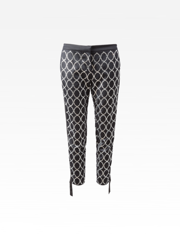AZZARO Couture Florence Crystal Sparkly Embellished Trousers - House Of Huntington