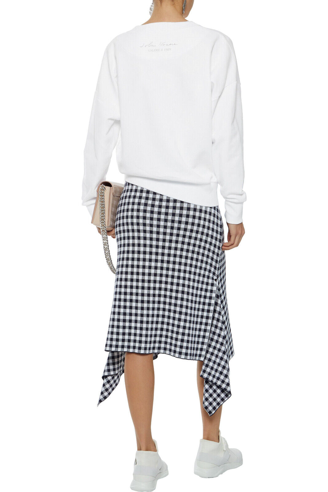 Christopher Kane White Lingerie Graphic Kacere Sweatshirt - House Of Huntington