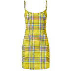 MIAOU Anya Yellow Check Plaid Dion Mini Dress - House Of Huntington
