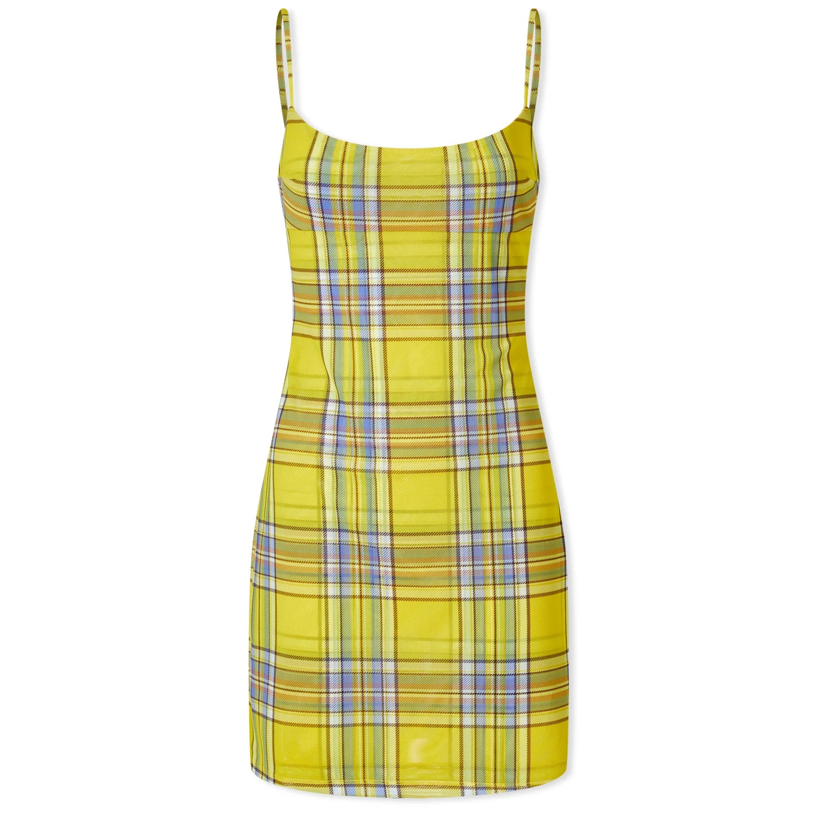 MIAOU Anya Yellow Check Plaid Dion Mini Dress - House Of Huntington