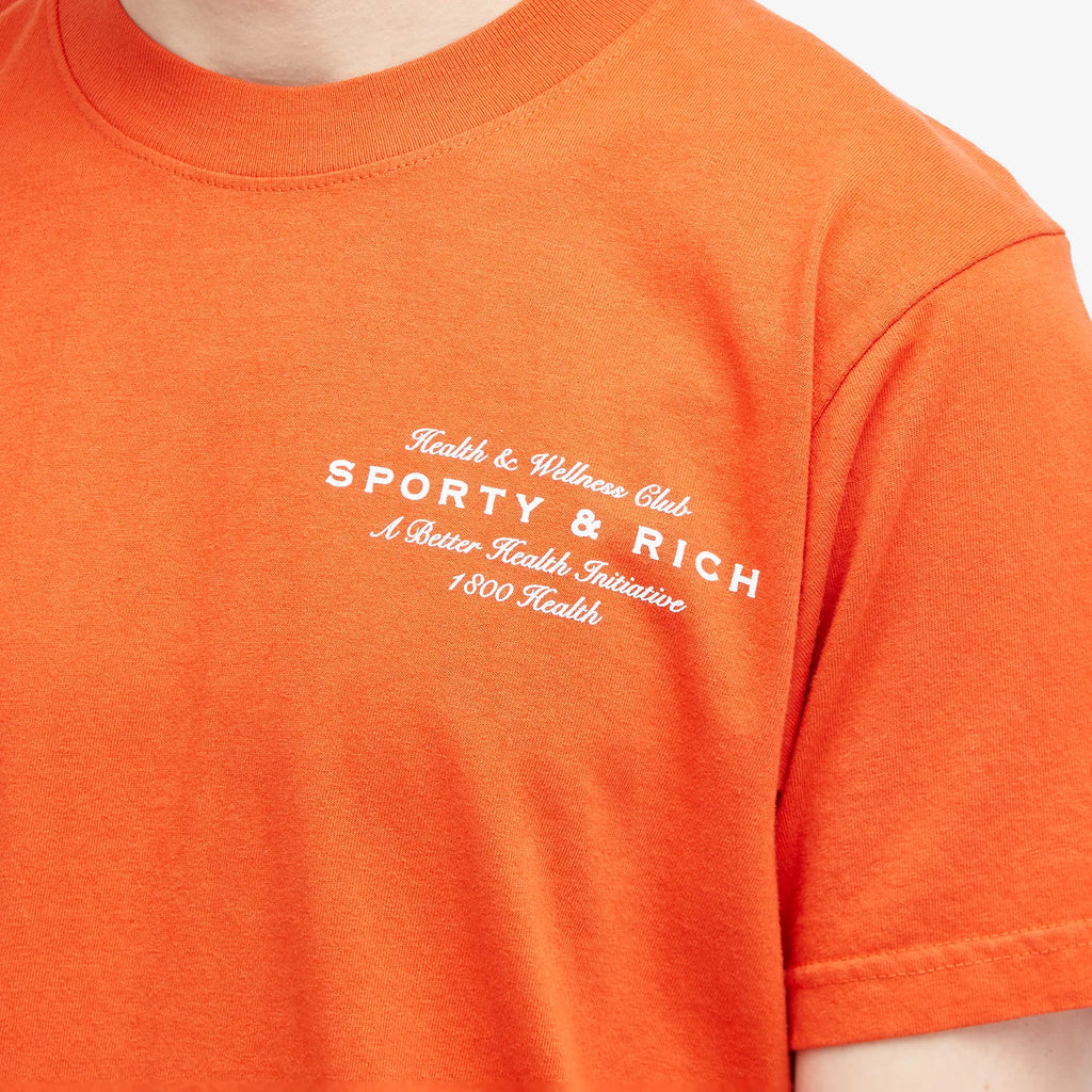 T-shirt orange en jersey de coton de l'initiative Sporty &amp; Rich Health