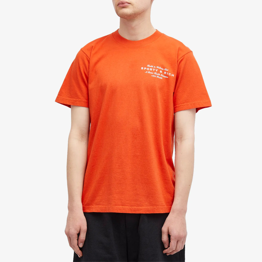T-shirt orange en jersey de coton de l'initiative Sporty &amp; Rich Health