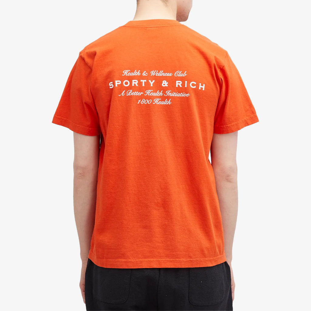 T-shirt orange en jersey de coton de l'initiative Sporty &amp; Rich Health