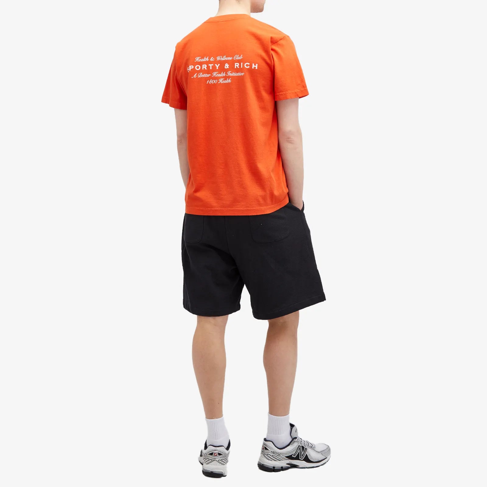 T-shirt orange en jersey de coton de l'initiative Sporty &amp; Rich Health