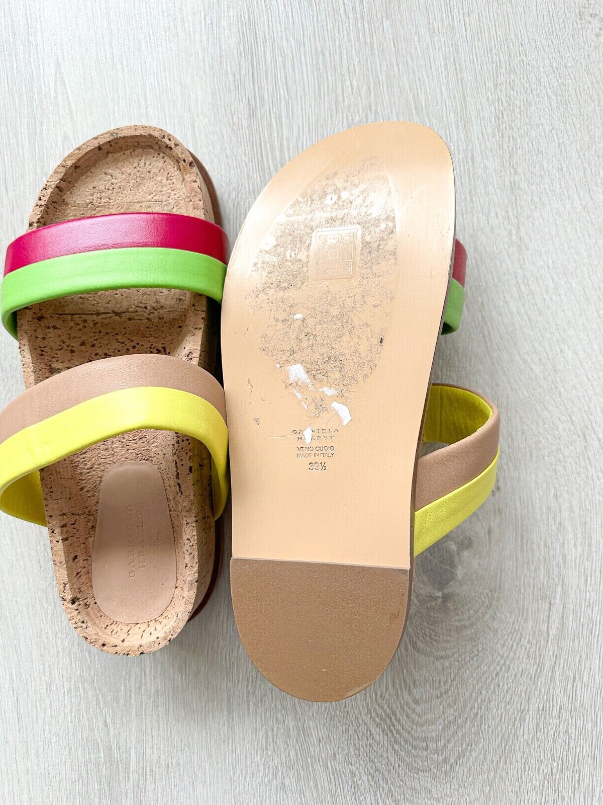 GABRIELA HEARST Striker Multicolour Stripe Strap Summer Sandals