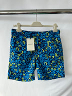 Frescobal Carioca Tailored Long Swim Shorts Trunks In Navy & Lemon