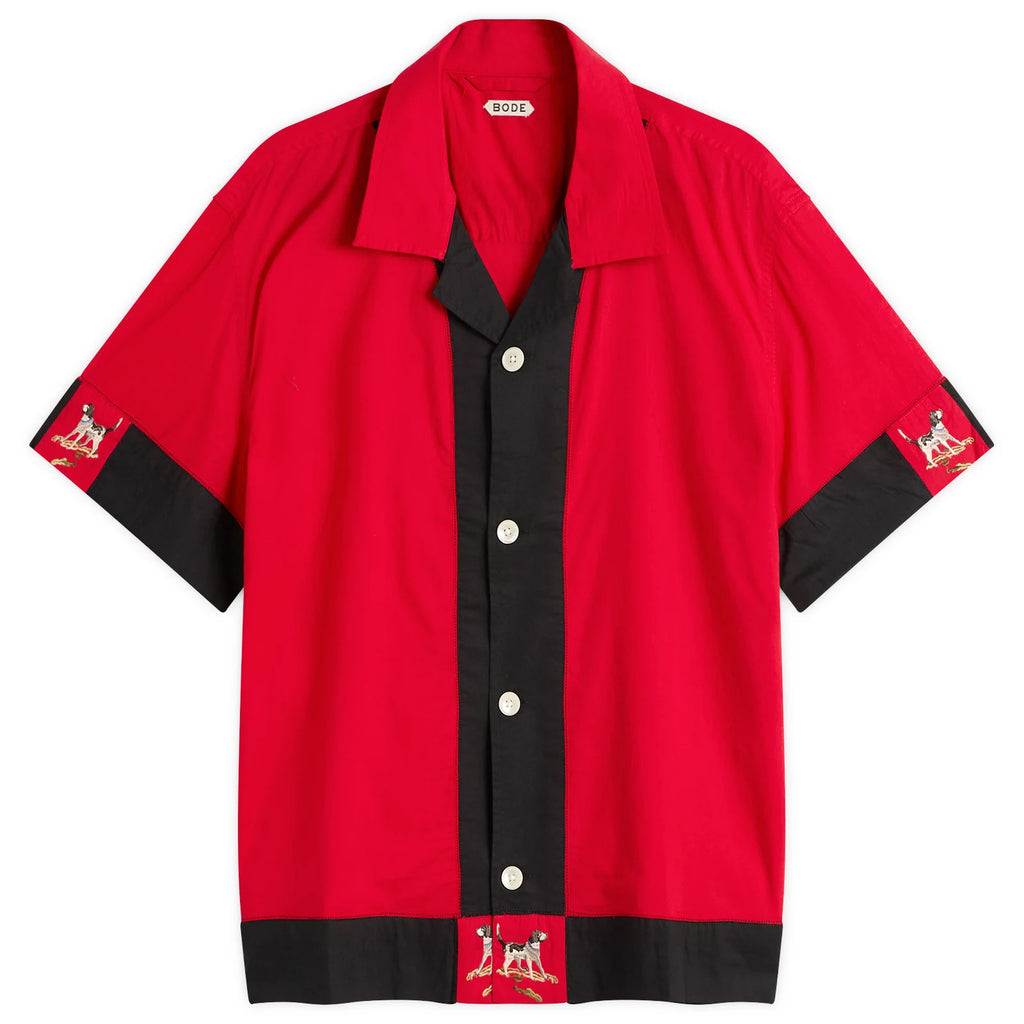 Bode Pointer Short Sleeve Shirt Red