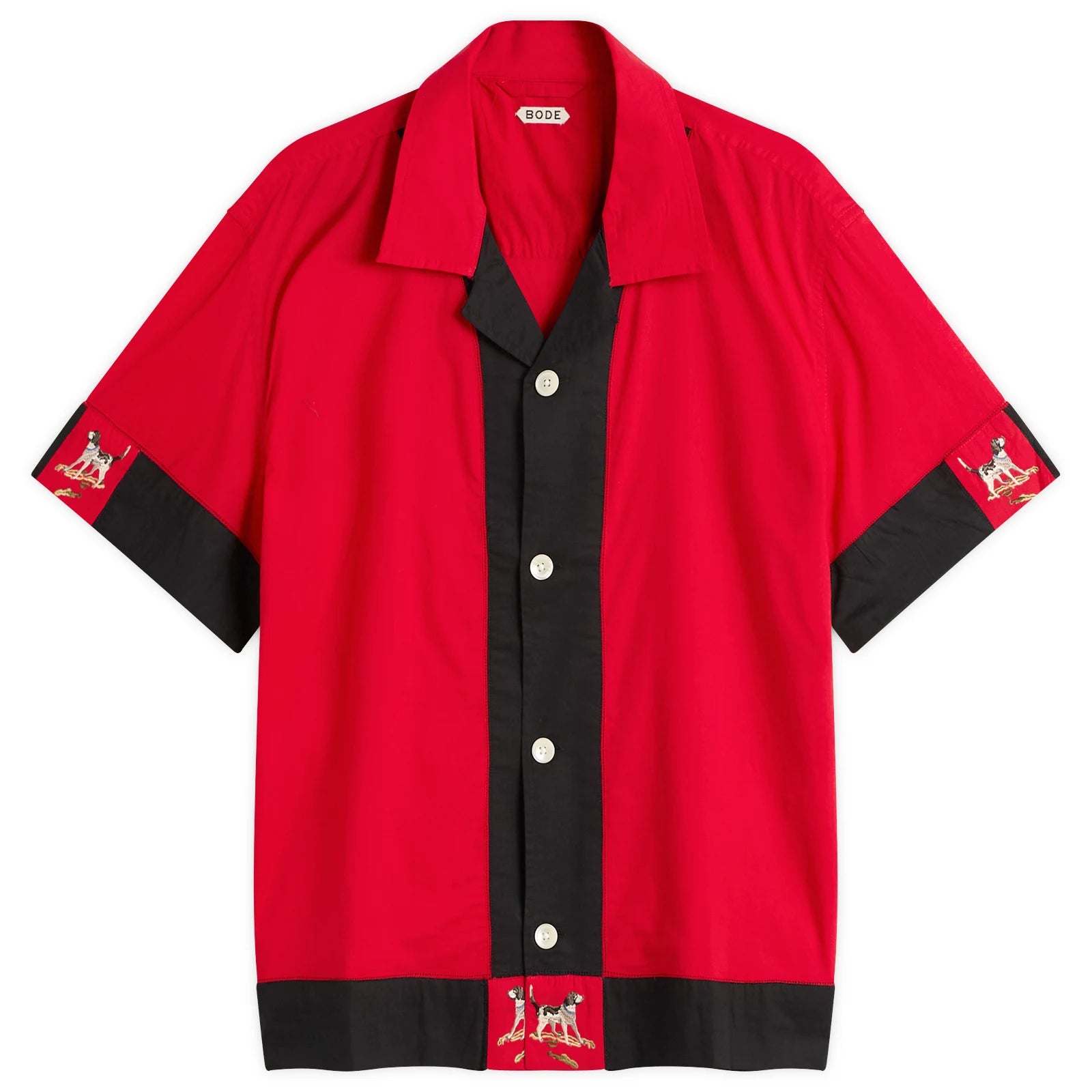 Bode Pointer Short Sleeve Shirt Red