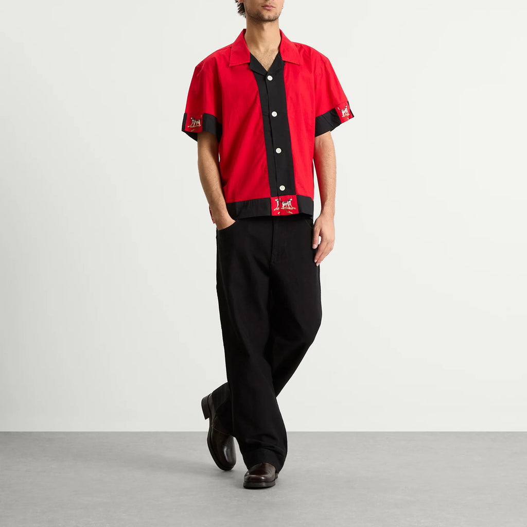 Bode Pointer Short Sleeve Shirt Red