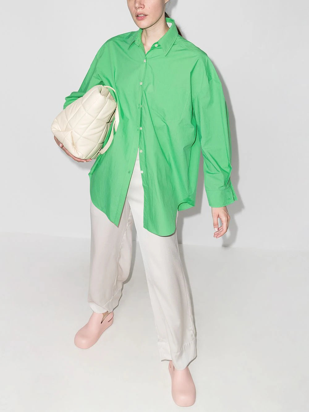 THE FRANKIE SHOP Melody Organic Cotton Button Up Boyfriend Shirt - House Of Huntington