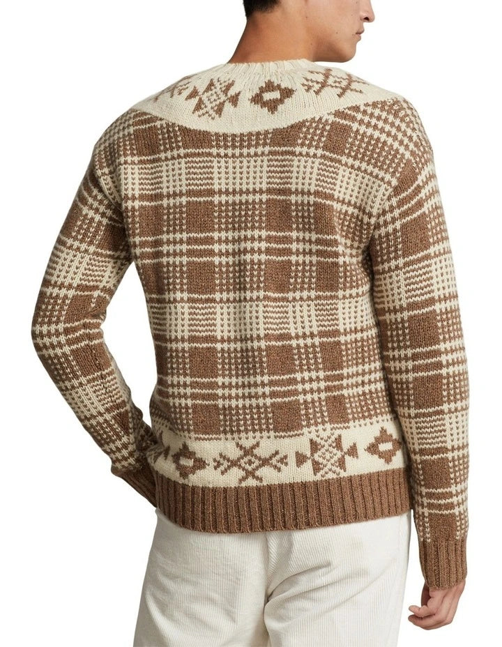 Ralph Lauren Polo Plaid Wool Linen Jumper