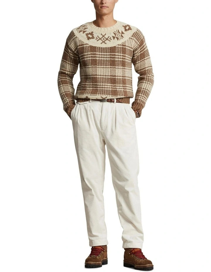 Ralph Lauren Polo Plaid Wool Linen Jumper