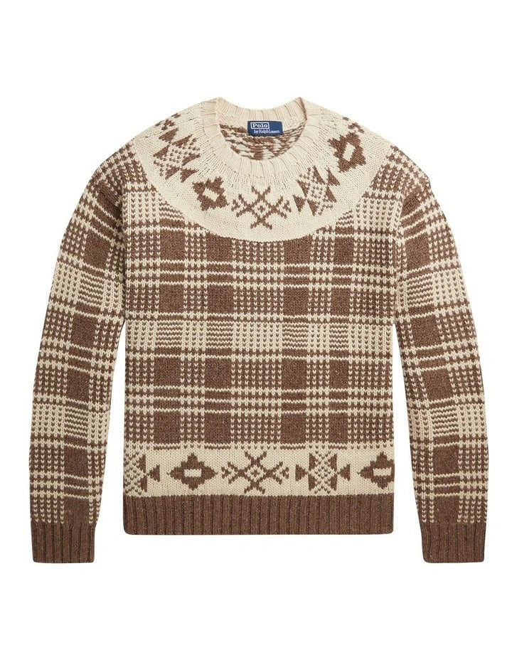Ralph Lauren Polo Plaid Wool Linen Jumper