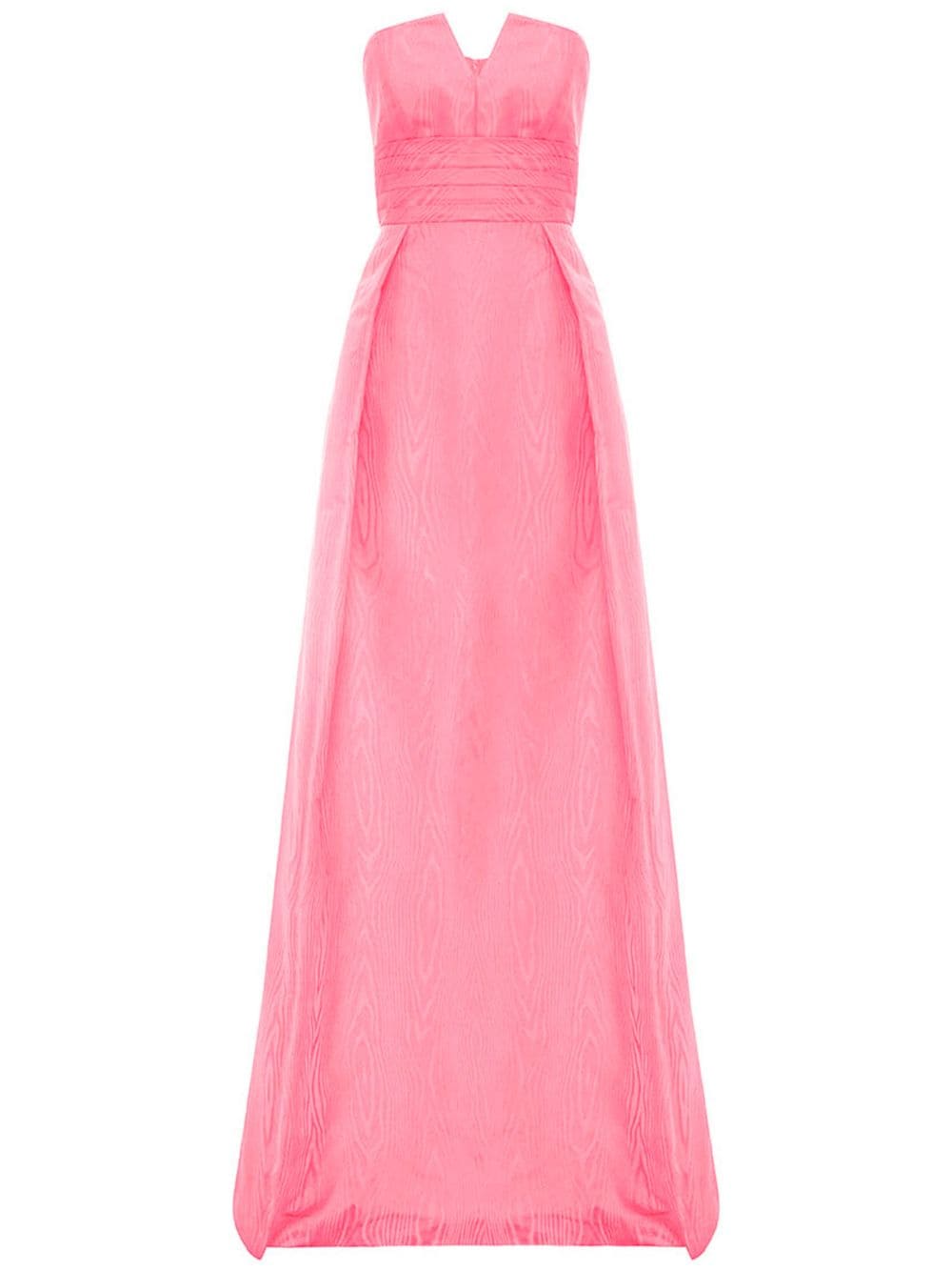 REBECCA VALLANCE Pink Carmelita Corseted Fitted Waist Flared Formal Gown - House Of Huntington