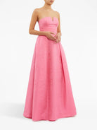 REBECCA VALLANCE Pink Carmelita Corseted Fitted Waist Flared Formal Gown - House Of Huntington